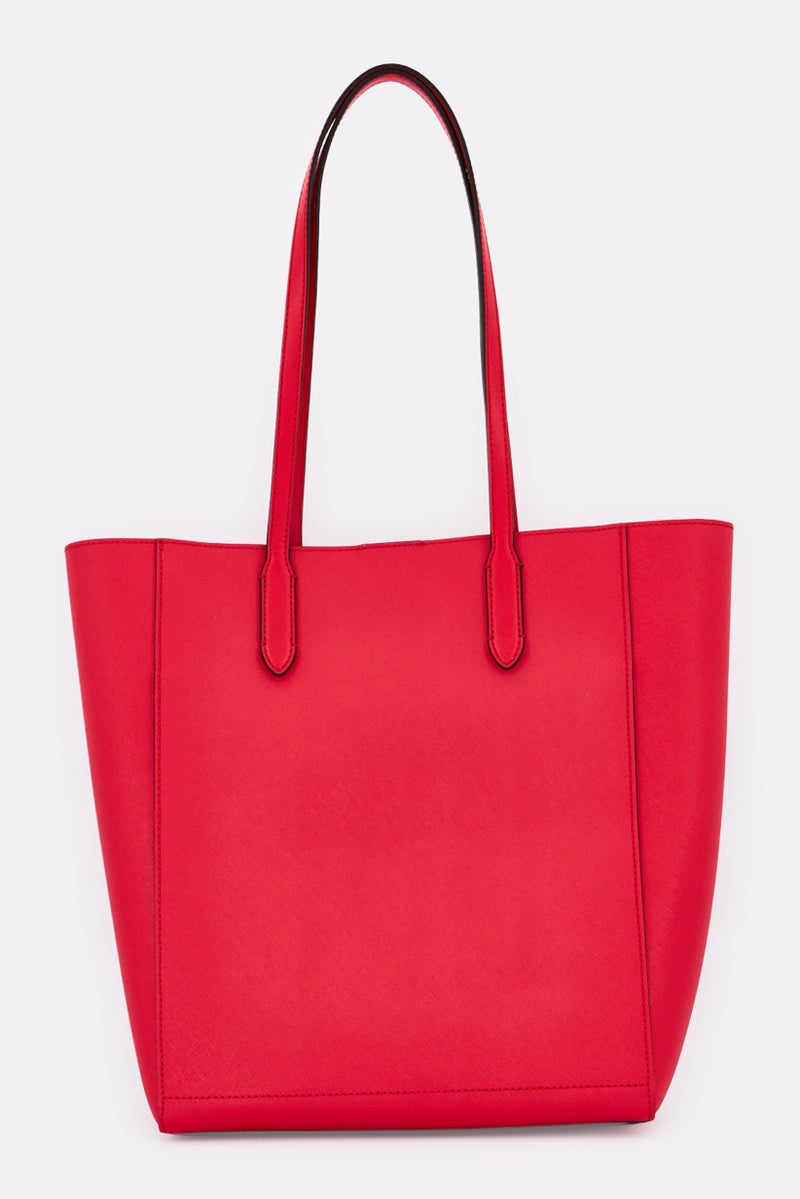 Michael Kors Women Brand Logo Tote Bag, Red - Image 2