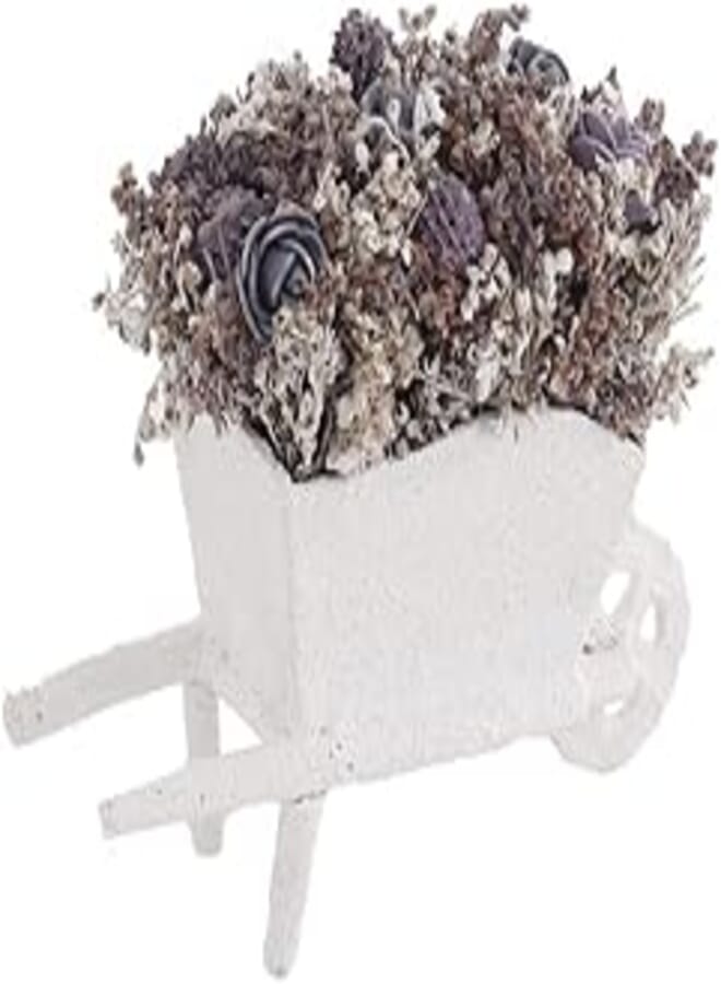 Generic Rose Vasse with Artificial Rose Home Decor - White