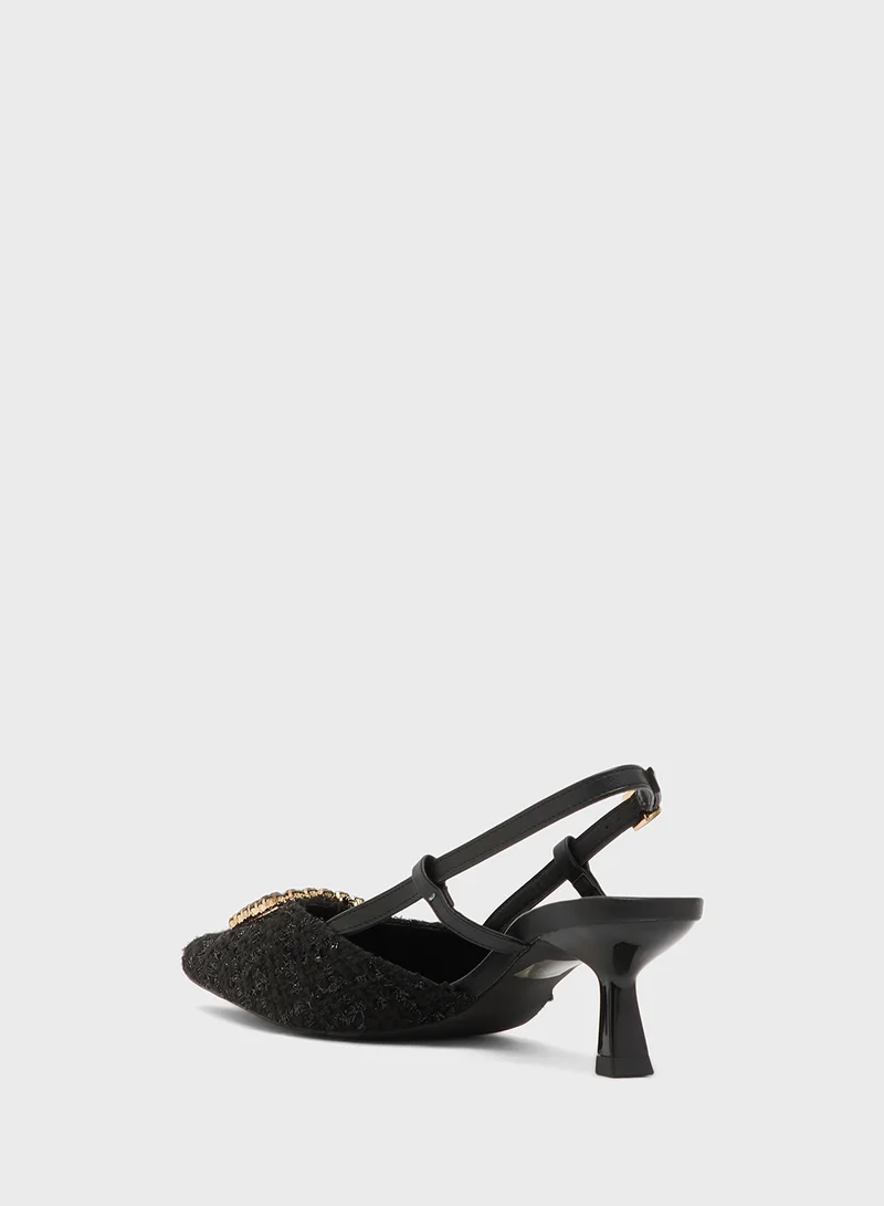 ترافل من نمشي Low Heeled Sling Back Pumps