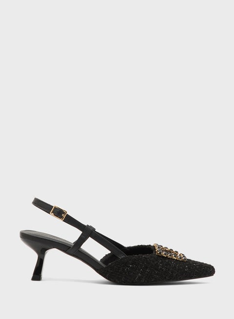 Low Heeled Sling Back Pumps