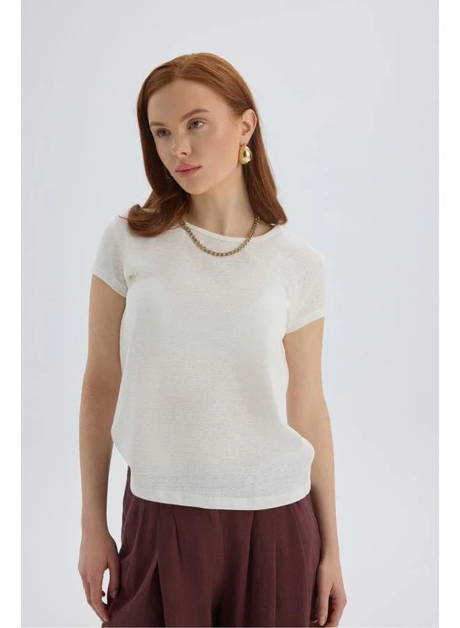Suva Short Sleeve Ecru T-Shirt
