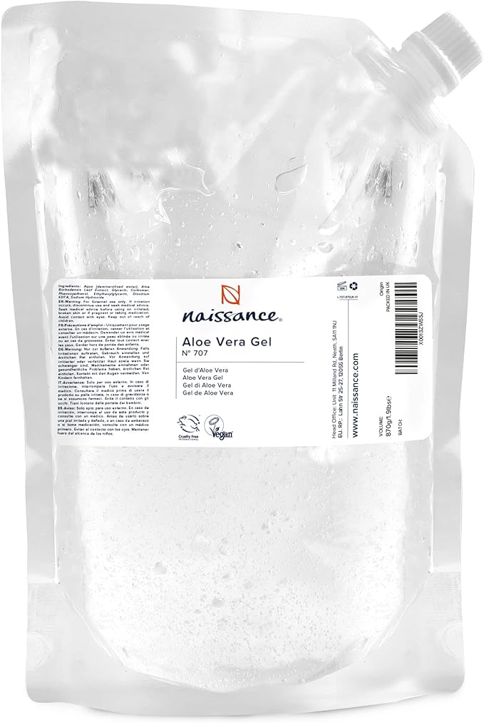 Naissance Aloe Vera Gel No 707 870g Eco Refill Pouch Cooling Soothing and Moisturising Aftersun For All Skin Types Face Body and Hair Cruelty Free and Vegan - Image 1