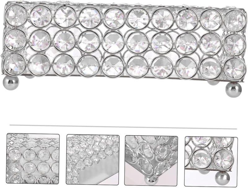 حامل صندوق المناديل البلوري الزخرفي للسيارة ودرج المطعم - Image 5