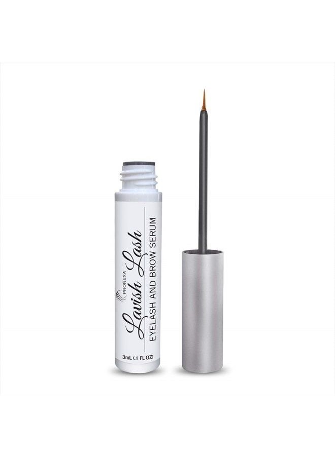 Pronexa - Hairgenics Lavish Lash (3ml, 3 Month Supply) – Eyelash Growth Enhancer & Brow Serum with Natural Growth Peptides for Long, Thick Lashes and Eyebrows! Dermatologist Certified & Hypoallergenic. - Image 1