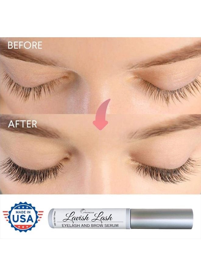 Pronexa - Hairgenics Lavish Lash (3ml, 3 Month Supply) – Eyelash Growth Enhancer & Brow Serum with Natural Growth Peptides for Long, Thick Lashes and Eyebrows! Dermatologist Certified & Hypoallergenic. - Image 1