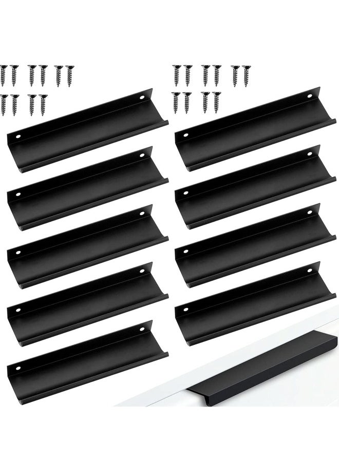 Generic Modern Aluminum Alloy Cabinet Handles, 80mm Length, 64mm Screw Spacing, Stylish Hidden Handles for Furniture, Bedroom, Door, Drawer, 10PCS  - Image 1