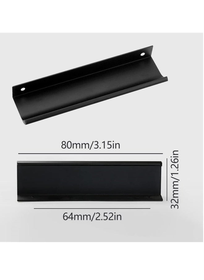 Generic Modern Aluminum Alloy Cabinet Handles, 80mm Length, 64mm Screw Spacing, Stylish Hidden Handles for Furniture, Bedroom, Door, Drawer, 10PCS  - Image 2