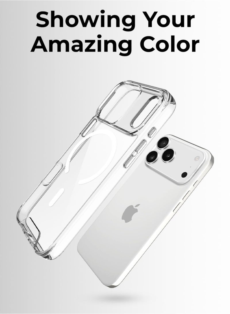 راكسوم جراب حماية شفاف للغاية بتقنية MagSafe لهاتف iPhone 17 Pro Max، أنيق ومتين ومتوافق مع الشحن اللاسلكي - Image 5