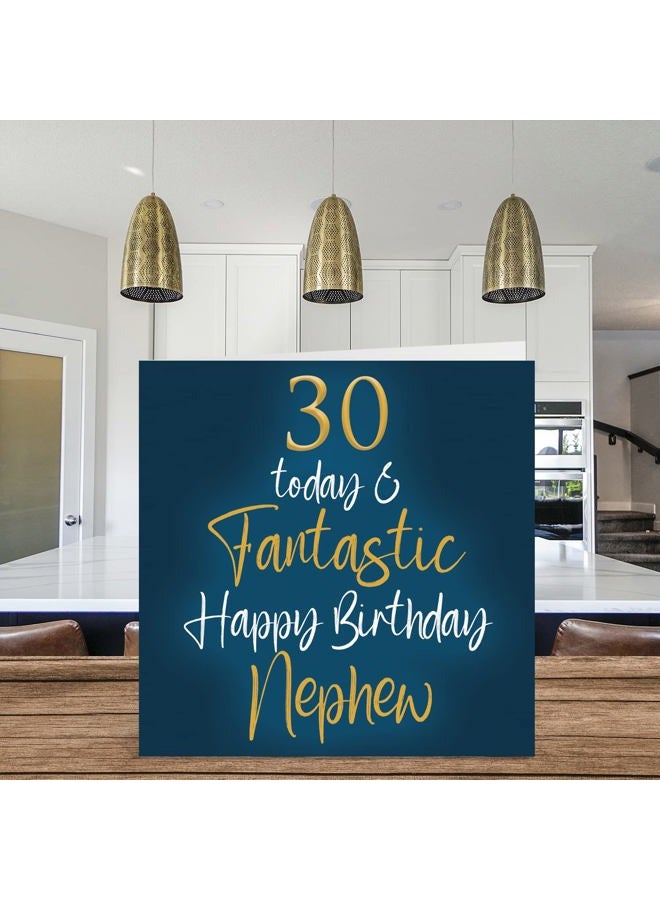Stuff4 Fantastic 30th Birthday Cards for Nephew - 30 Today & - Card from Auntie Uncle, 145mm x Greeting Gift - Image 3