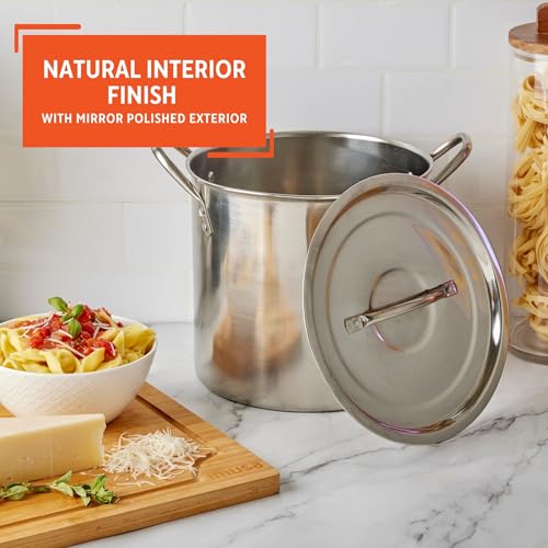 IMUSA 12 Quart Stainless Steel Stock Pot with Lid - Image 4