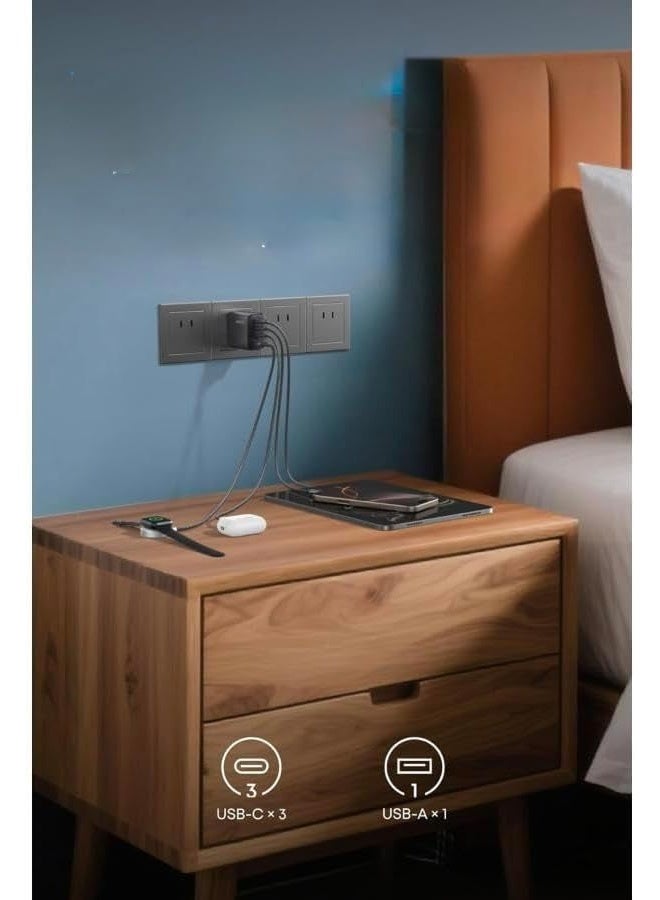 Anker Zolo 70W Charger 4-Port A121C Fast charger Gan Technology and Compact for MacBook, iPad, iPhone 17/iPhone Series, Galaxy S26/S25 (White) - Image 5