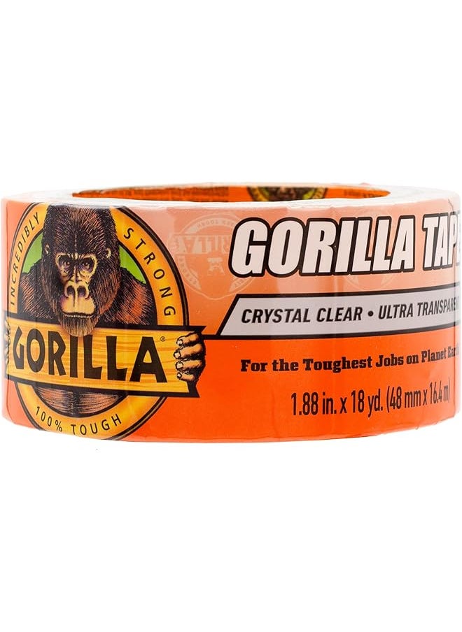 Gorilla - Gorilla Crystal Clear Repair Duct Tape, 1.88” x 18 yd, Clear, (Pack of 1) - Image 1