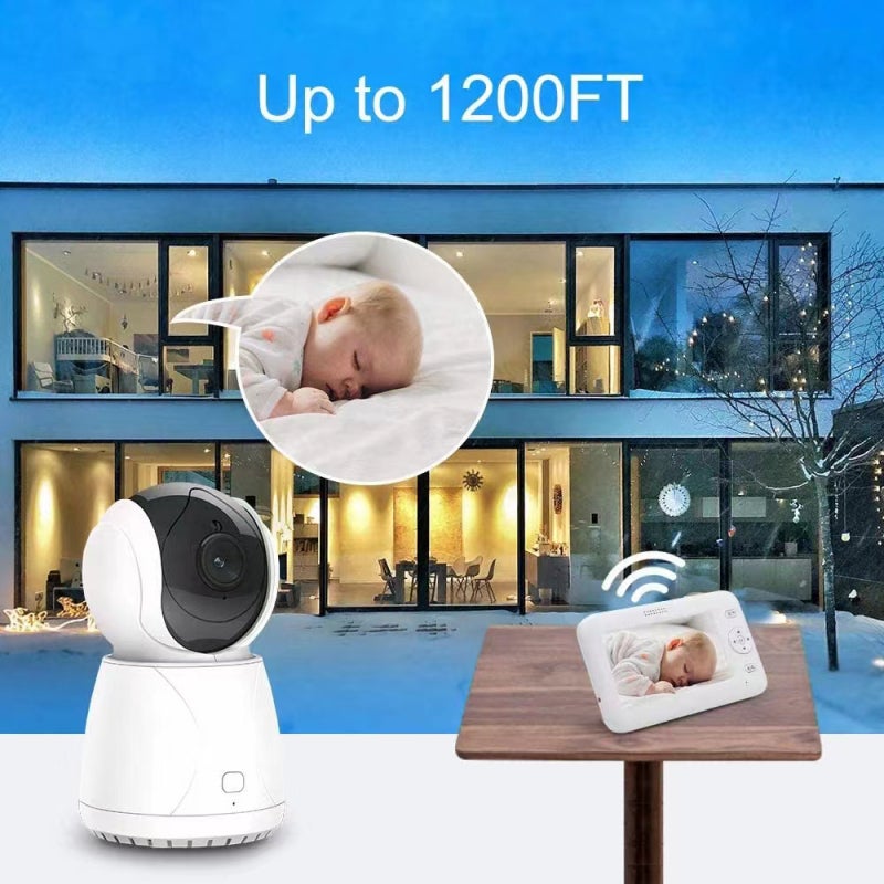 Wireless Baby Monitor 4.3 Inch Full Color TFT LCD Screen 1200FT Transmission Range Video Baby Monitor - 2-way Communication Motion Detection Baby Camera Monitor for Infant Home Monitoring - Image 3