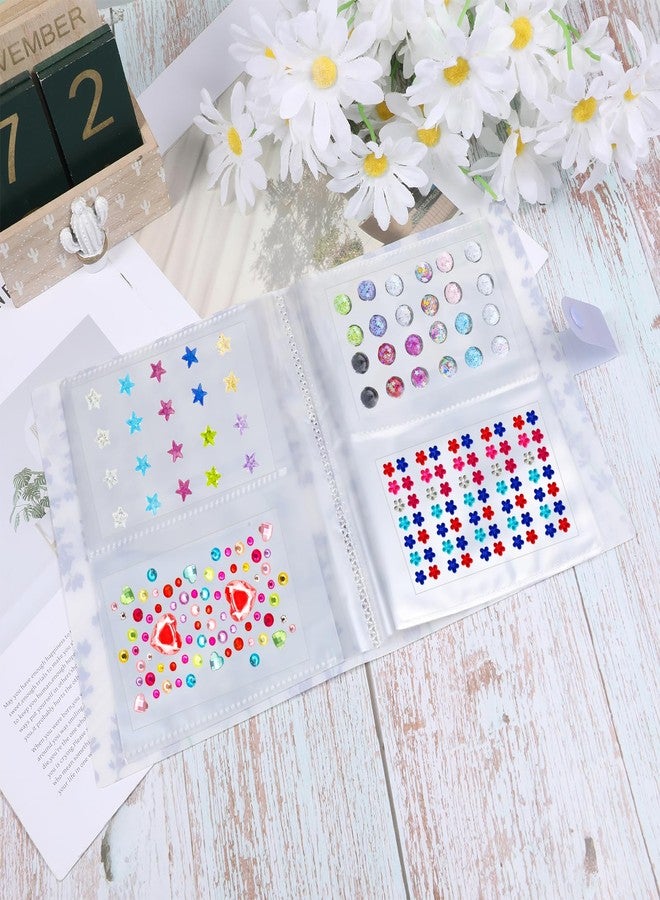 Lnngub 2 Pcs Nail Sticker Book 160 Slots Flower Butterfly Nail Art Sticker Storage Book & Wisteria Flower Nails Art Artistic Stickers Storage Books Nails Stickers Books Organizer for Collecting Displaying - Image 4