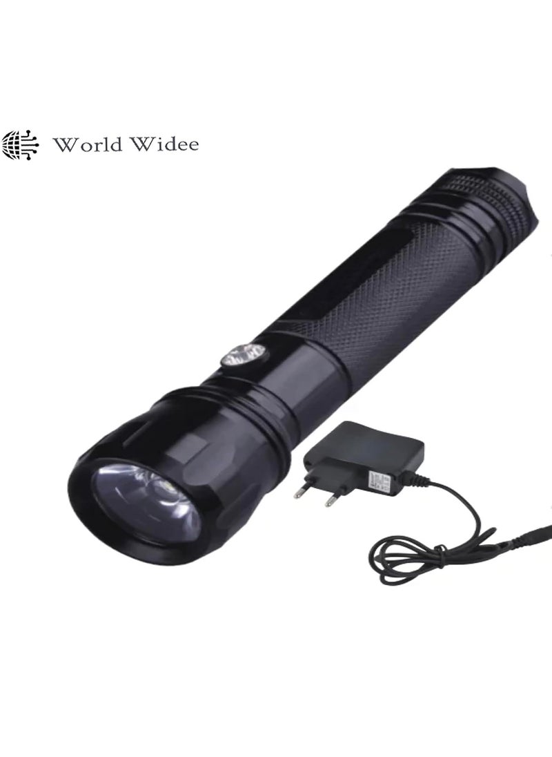 World Widee World Widee Black Metal Rechargeable Torch with Durable Rechargeable 7hr Battery Backup Torch  - Image 4