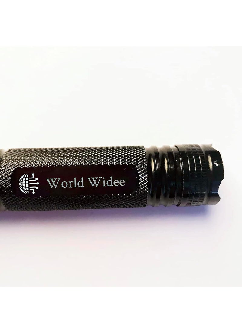 World Widee World Widee Black Metal Rechargeable Torch with Durable Rechargeable 7hr Battery Backup Torch  - Image 2