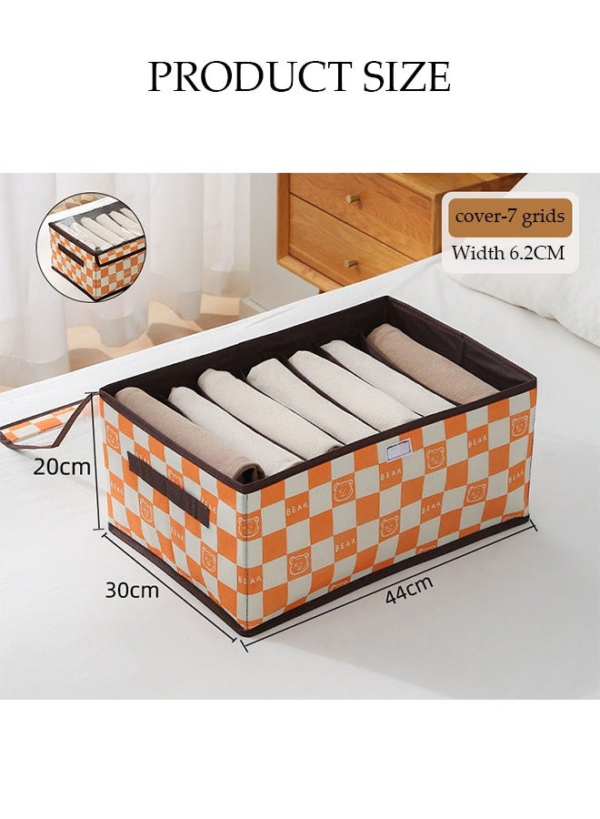 DUNISO 2 Pack foldable wardrobe organizer with portable handle, transparent dust cover, large capacity clothing storage box for storing sportswear, sweaters, jeans, toys, home bedroom, and office cube storage boxes  - Image 3