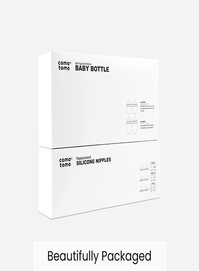 Comotomo Baby Bottle Bundle, Green, (7 Piece Set) - Image 3