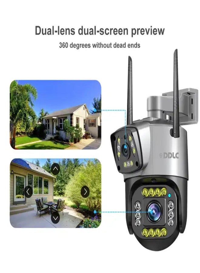 DDLC WiFi Security Camera, 2-Way Voice Call 10-15m Human Ear Level Pickup, 5MP Motion Detection 110-240V Rotatable IP66 Surveillance Camera for Outdoor (1103 ptz) - Image 4