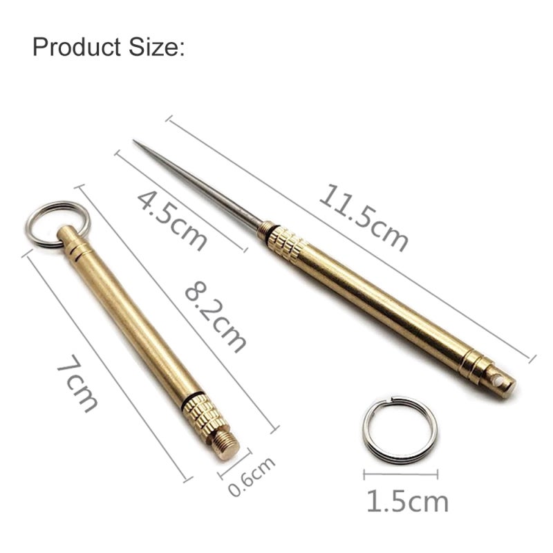 Portable Toothpick: Mini Size Light Weight Key Holder - Durable Metal Material Safety Device for Dinner Table Cleaning Emergency Use - Image 5