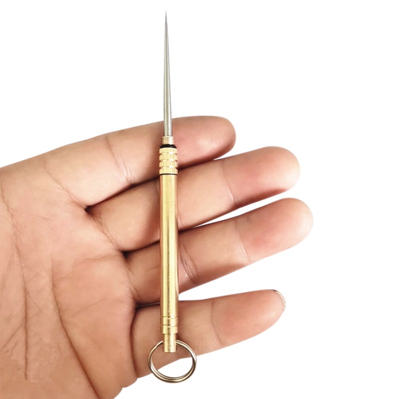 Portable Toothpick: Mini Size Light Weight Key Holder - Durable Metal Material Safety Device for Dinner Table Cleaning Emergency Use - Image 3