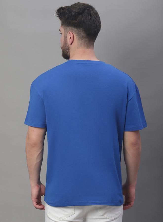 Take Two Men Blue Graphic Print Oversized T-Shirt By Door74 - Image 2