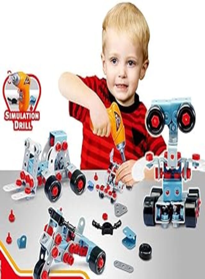 plutofit Kid's Mechanical Construction Toy Kit, Blocks with Simulation Drill Having 286 Pieces, (10 in 1 Models).