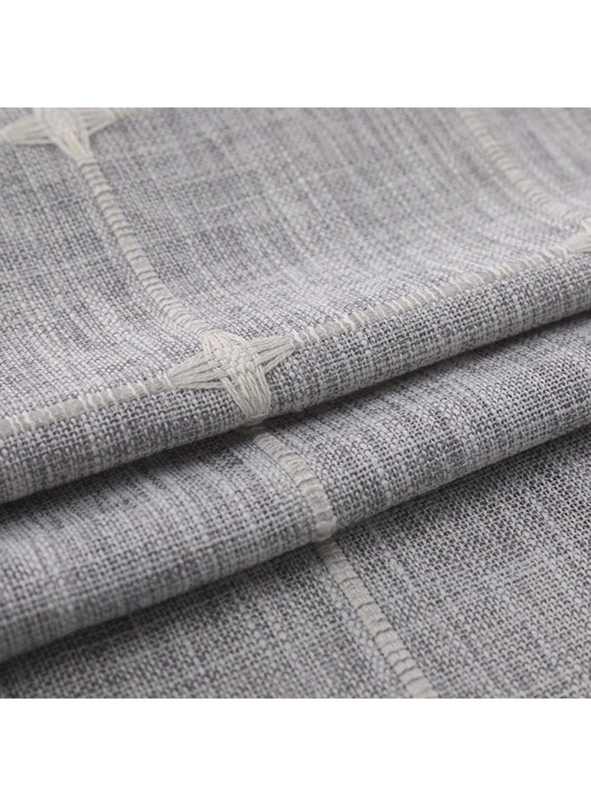 Linens Grid Rectangle Tablecloth With Tassel 55*40inch Farmhouse Style Wrinkle Resistant Washable Dining Room Table Cloths Rustic Table Cover Decoration - Image 5