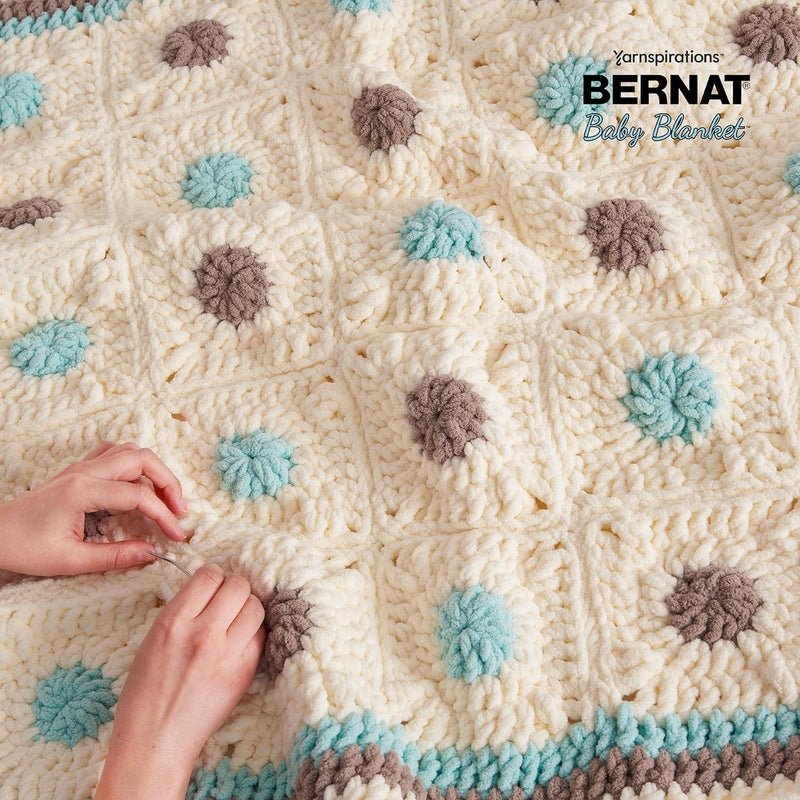 Bernat Baby Blanket Baby Blue Yarn - 1 Pack of 300g/10.5 oz - 100% Polyester - #6 Super Bulky - 220 Yards - Knitting/Crochet - Image 5