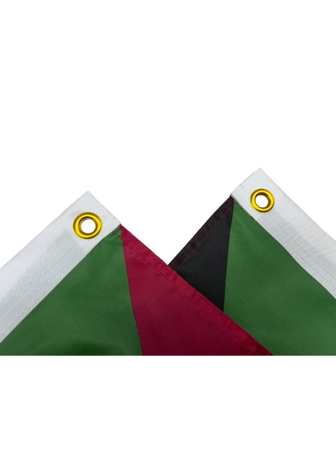 عاصفة علم السودان من Stormflag مقاس 90x150 سم (3x5 قدم) مصنوع من البوليستر 100٪ مع حلقات نحاسية - Image 3
