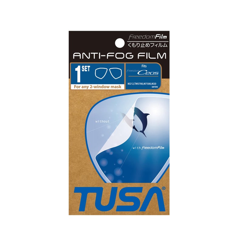 TUSA Anti-Fog Freedom Film for all Scuba/Snorkeling 2-Window Masks - Image 1