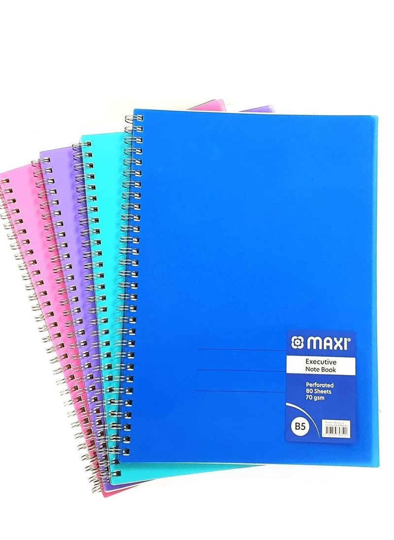 Maxi - طقم دفتر ملاحظات تنفيذي مكون من 80 ورقة مقاس B5 مكون من 4 قطع - Image 1