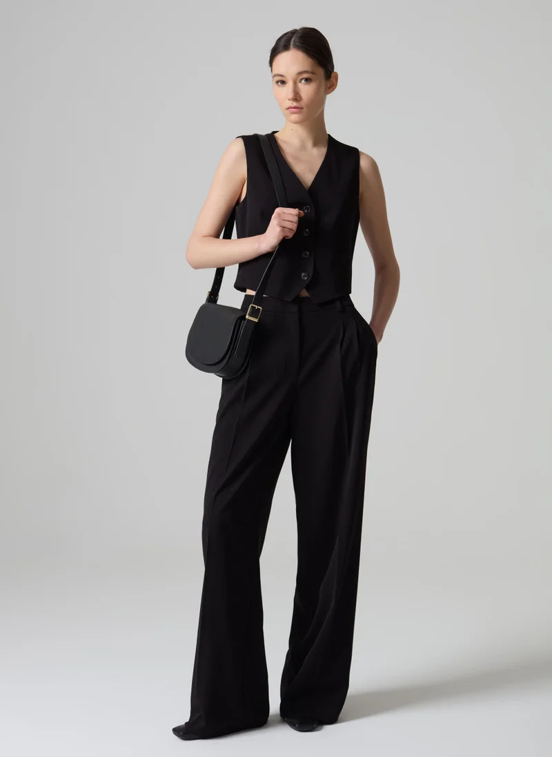 او في اس Contemporary City wide-leg palazzo trousers