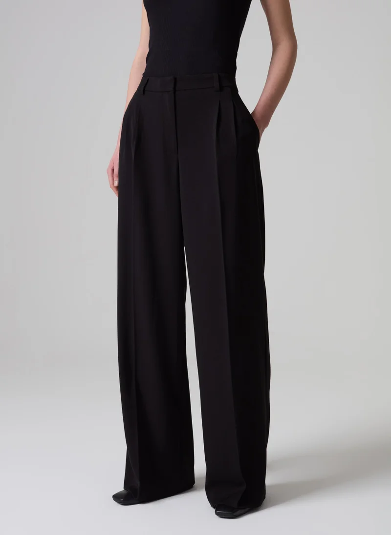 او في اس Contemporary City wide-leg palazzo trousers