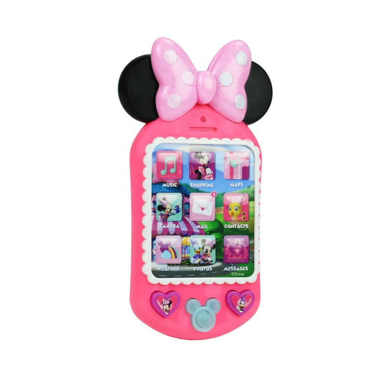 Just Play Disney Junior Minnie Bow-Tique Why Hello Pretend Play Cell Phone, Lights and Sounds, Batteries Included, Kids Toys for Ages 3 Up by Just Play - Image 5