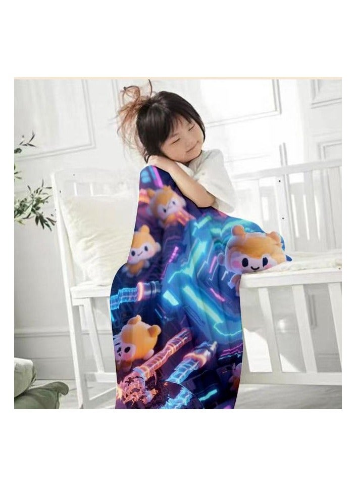 general Children's or student cartoon flannel thin blanket (warm and comfortable, suitable for sleep, games) 100cm*150cm - 493 - Image 3