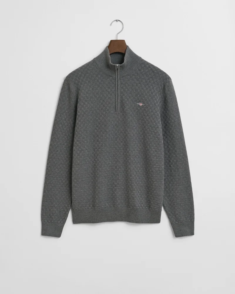 GANT  Gant Micro Texture Half-Zip  Sweater for Men | Best Price UAE