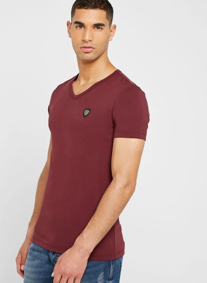 SALSA Chest Badge V-Neck T-Shirt