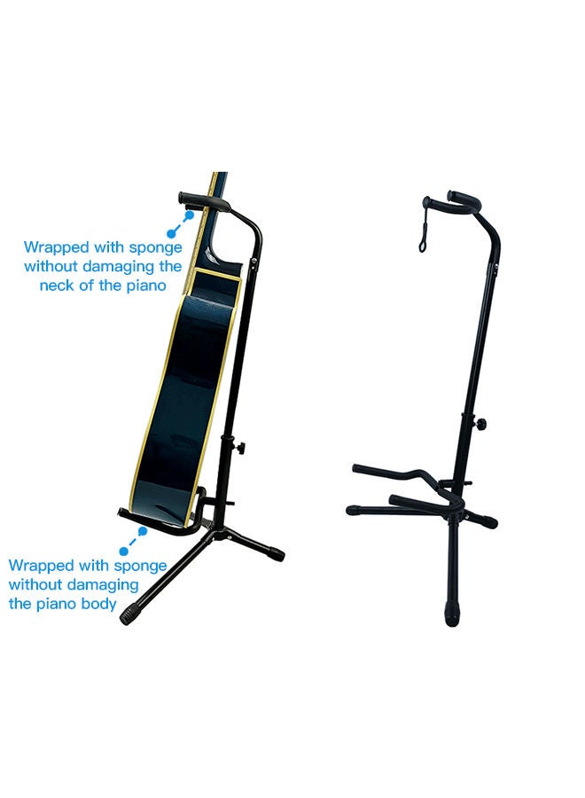 Sharpdo Folding Single Stand Guitar Stand for Convenient Storage of Instrument Accessories  - Image 2