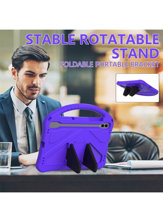 YRH for Galaxy Tab S9 FE 5G Case Kids 10.9-inch, EVA Stand Handle Protective Cover for Samsung S9 FE/S9/S8/S7 Tablet Case, Purple - Image 3