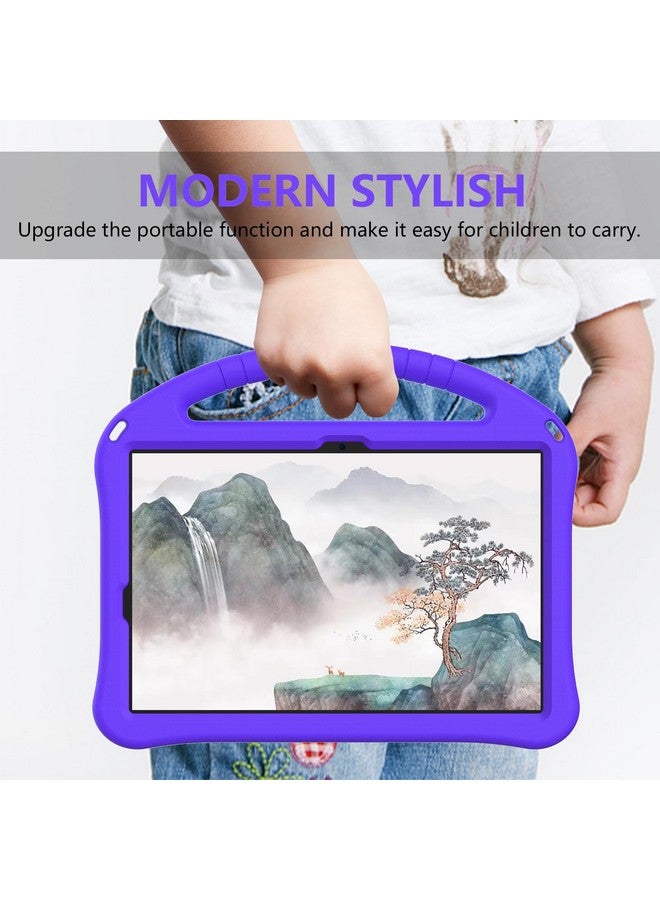 YRH for Galaxy Tab S9 FE 5G Case Kids 10.9-inch, EVA Stand Handle Protective Cover for Samsung S9 FE/S9/S8/S7 Tablet Case, Purple - Image 5