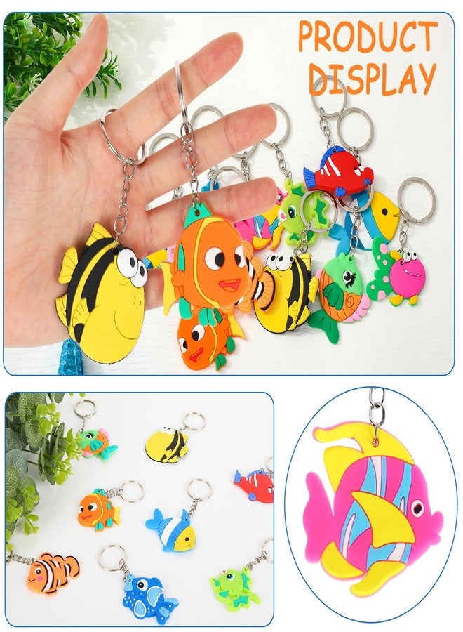 وولاين مجموعة سلاسل مفاتيح على شكل أسماك من Whaline، 12 قطعة، ألوان زاهية، مستوحاة من أسماك استوائية وكائنات بحرية، مثالية لتزيين حفلات عالم ما تحت الماء، مناسبة للأولاد والبنات، أعياد الميلاد، حفلات الصيف، مكافآت مدرسية، وحفلات استقبال المولود الجديد. - Image 5