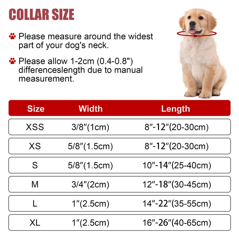 BOOMIBOO Reflective Dog Collar with Buckle Adjustable Safety Nylon Collars for Small Medium Large Dogs, Hotpink XS - Image 5