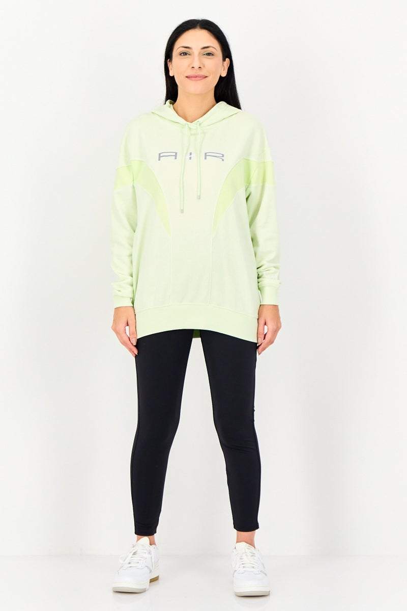 Nike X Air Women Sportswear Fit Outdoor Hoodies, Lime Green - Image 4