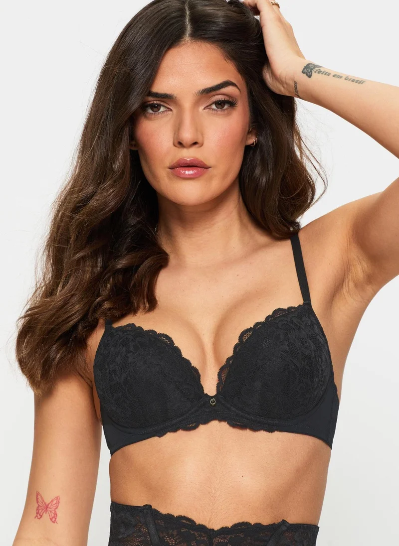 Ann Summers Ann Summers Sexy Lace Planet Padded Plunge Black