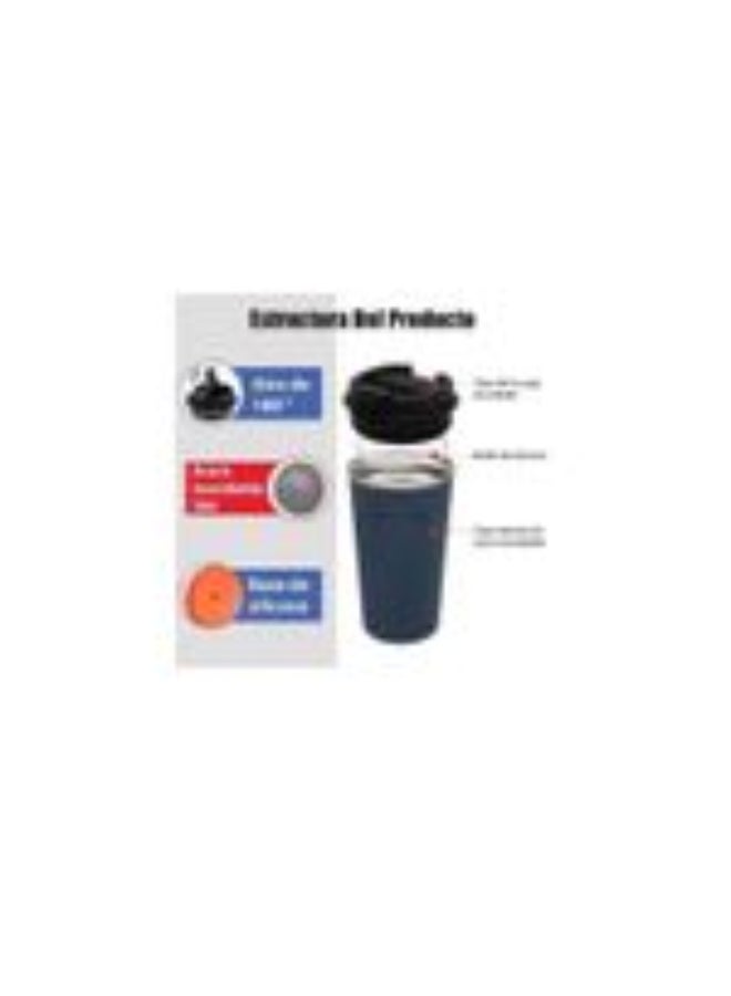 كوب السفر الذكي بقاعدة شفط - 520 مل، ستانلس ستيل - Image 3