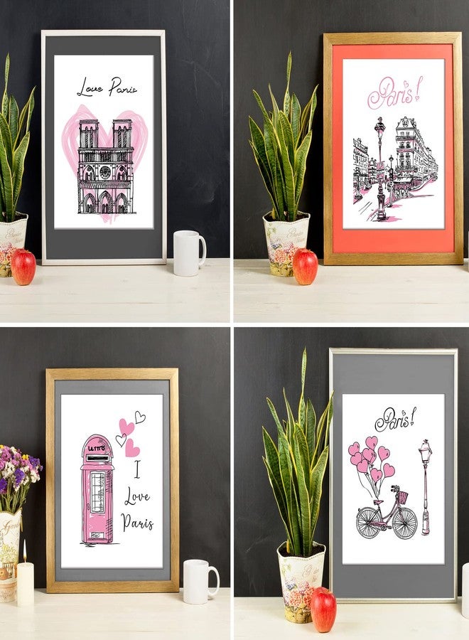 Spakon 9 Pieces Paris Bathroom Decor Paris Theme Wall Art Room Decor Romantic Pink Eiffel Tower Wall Art Bedroom Pictures - Image 5