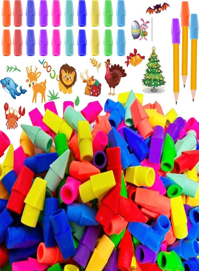 Doiaz Pencil Eraser Caps Top Erasers 300 Pack Pencil Erasers Toppers Rewards Gifts for Back to School Home Classroom Office Teacher Graduation Party Art Drawing Supplies - Image 1