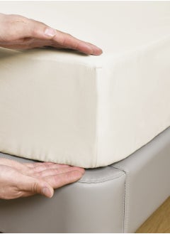 Master Home Textile Cotton Fitted Sheet Set, 100% Cotton, 200 TC, 3 Pieces King Size with 35 cm Deep Pocket  - Image 5