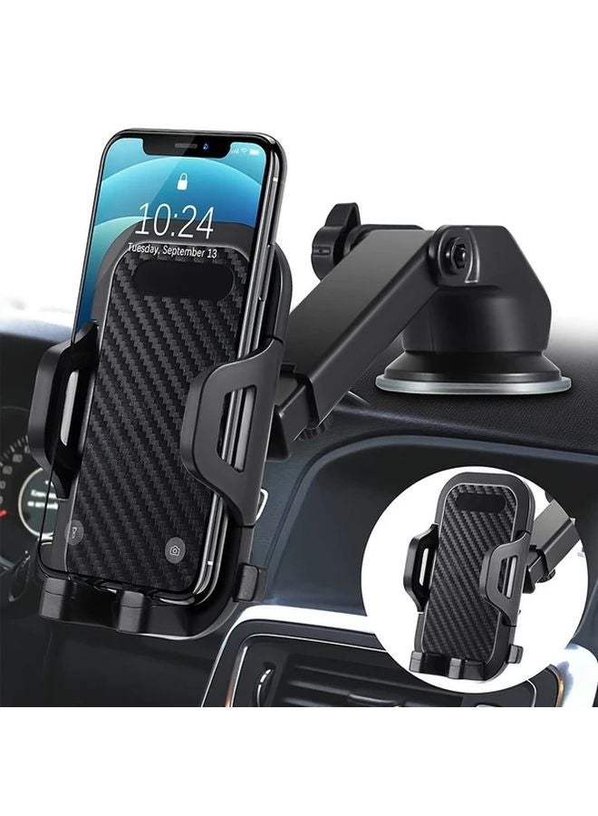 Black Three In One Universal Hands Free Waterproof Car Phone Holder Dashboard Air Vent Mount - Image 2